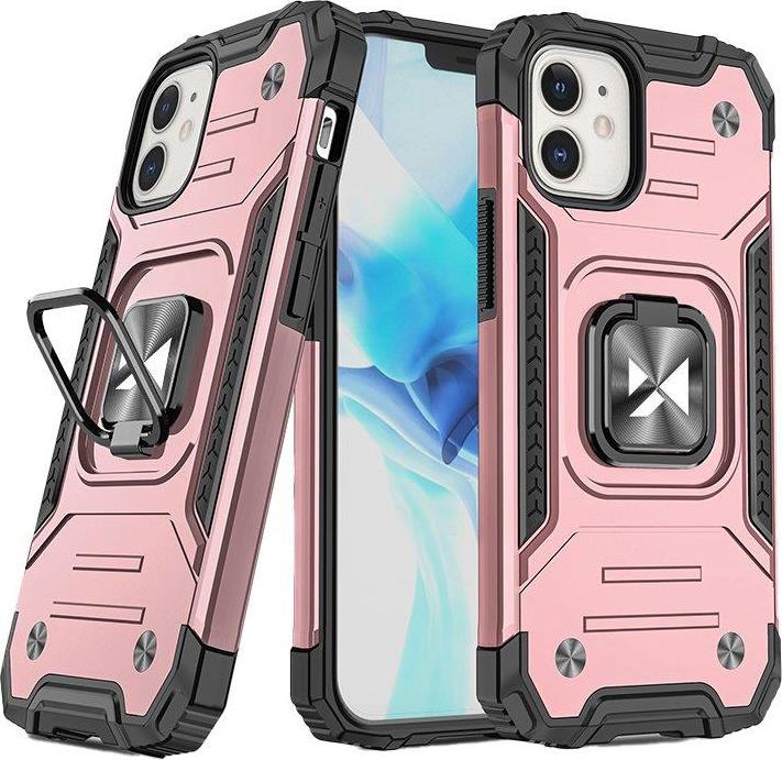 Levně Pouzdro Wozinsky Ring Armor pro iPhone 14 Plus, magnetický držák, zlatý prsten