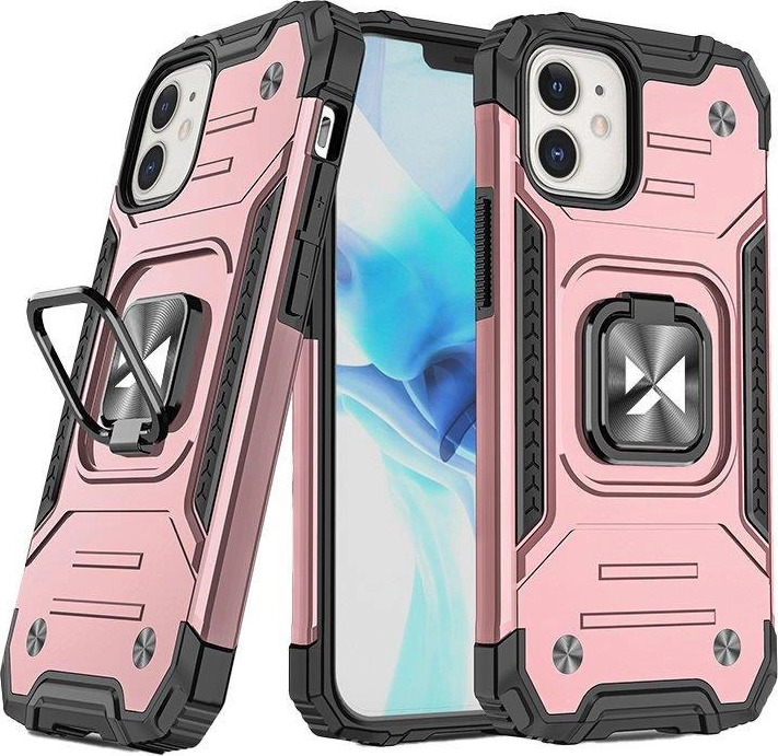 Pouzdro Wozinsky Ring Armor pro iPhone 14 Plus, magnetický držák, zlatý prsten