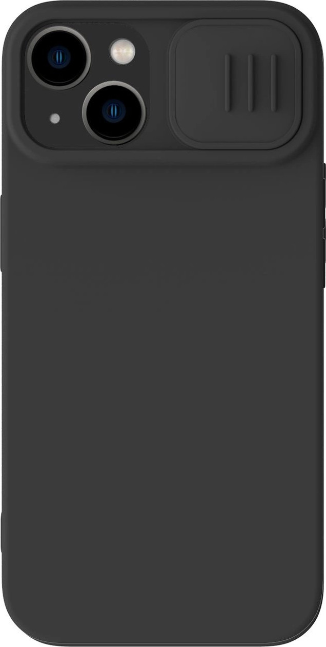 Silikonový kryt Nillkin CamShield Magnetic pro iPhone 14 Plus Magnetický kryt MagSafe s ochranou fotoaparátu, černý