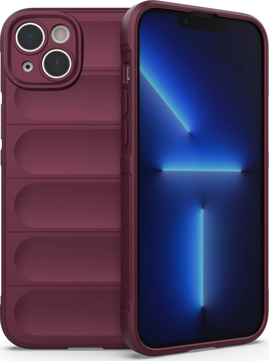 Elastické obrněné pouzdro Magic Shield pro iPhone 14 Plus v barvě vínové