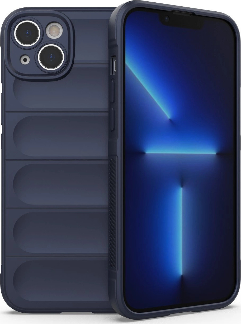 Pouzdro Magic Shield Case pro iPhone 14 Plus, flexibilní, obrněné, tmavě modré