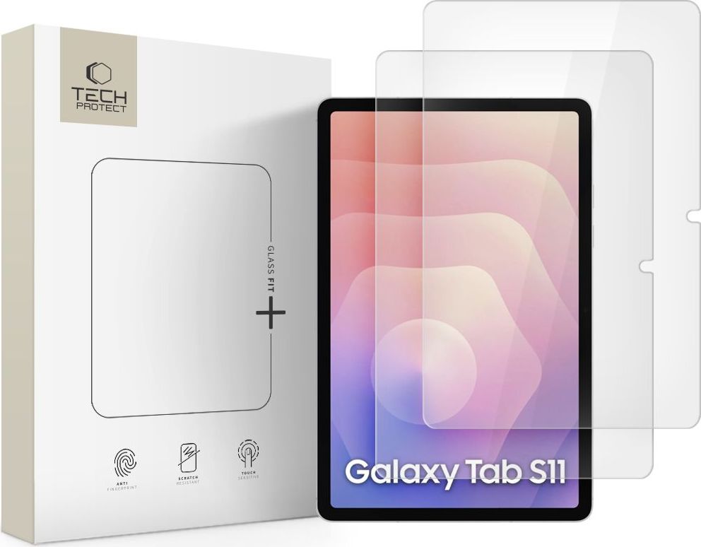 Tvrzené sklo TECH-PROTECT GLASS FIT+ 2-PACK GALAXY TAB S11 11.0 CLEAR