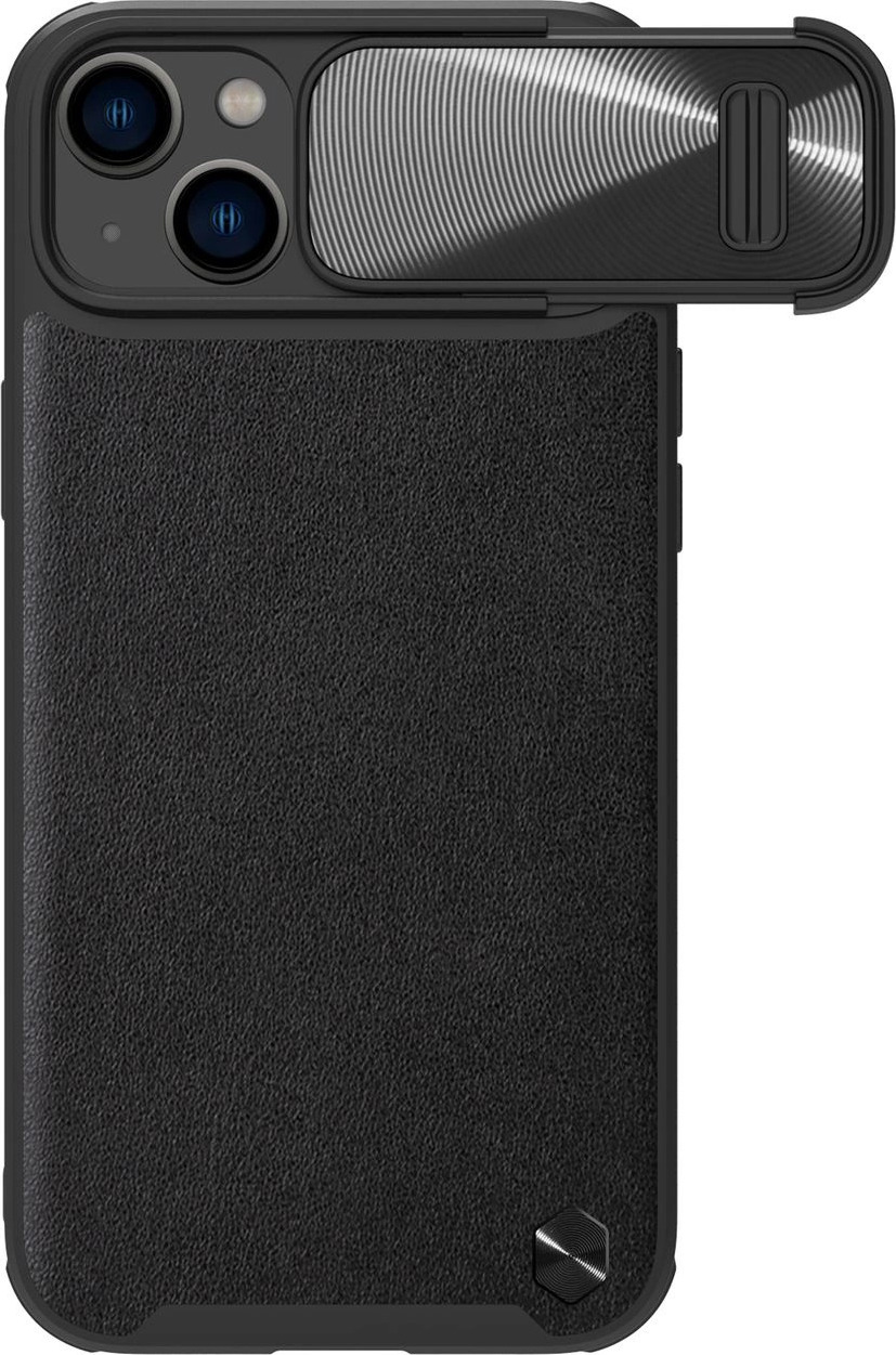 Nillkin CamShield Leather S Case iPhone 14 pouzdro s krytem fotoaparátu, černé