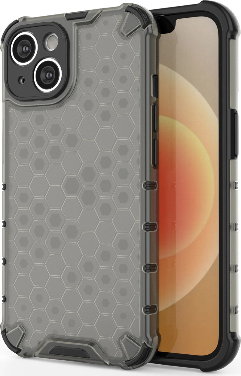 Hybridní armourovaný kryt Honeycomb pro iPhone 14, černý