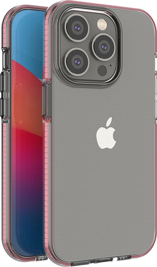Silikonové pouzdro Spring Case pro iPhone 14 Pro s rámečkem světle růžové