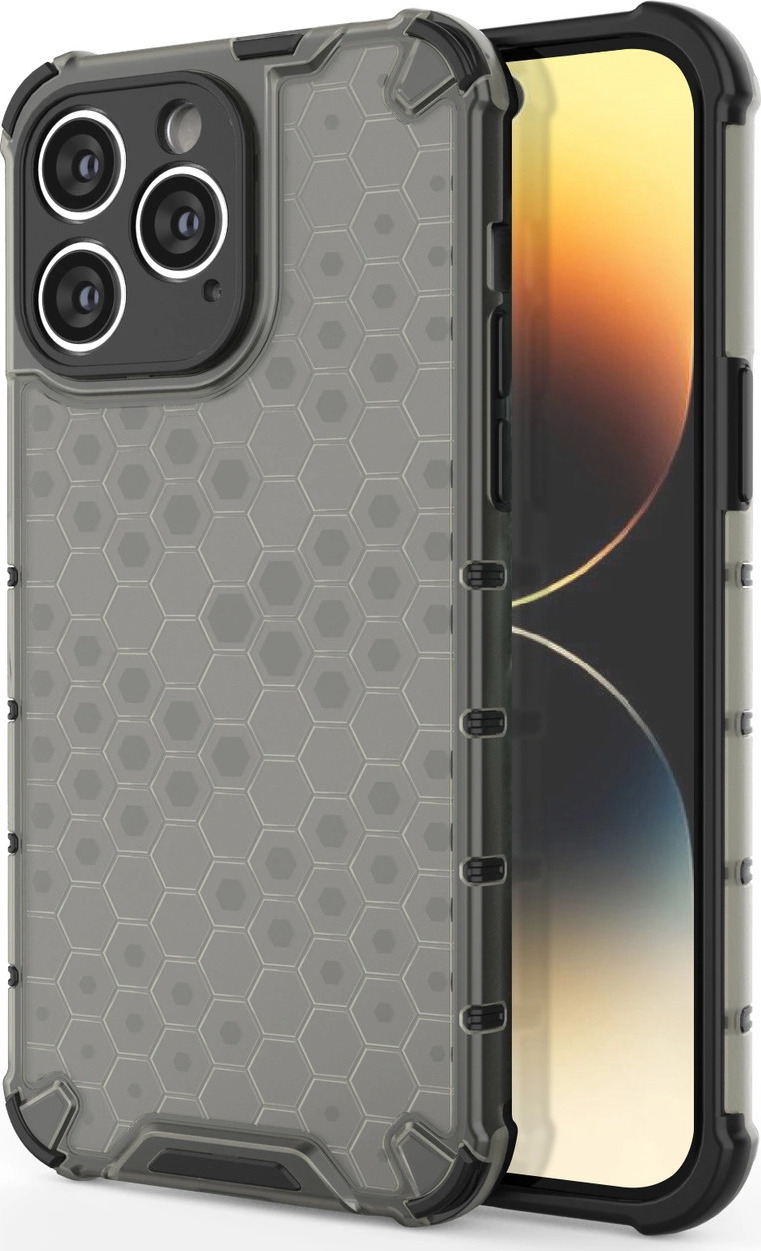 Hybrid Armoured kryt Honeycomb pro iPhone 14 Pro, černý
