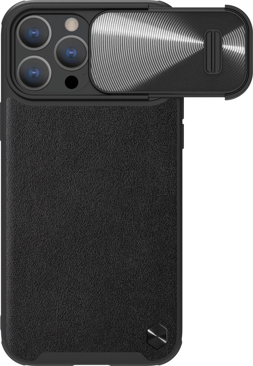 Nillkin CamShield Leather S Case iPhone 14 Pro Max s krytem fotoaparátu, černý