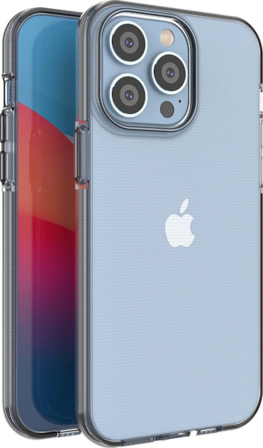Silikonový kryt Spring Case pro iPhone 14 Pro Max s rámečkem černý