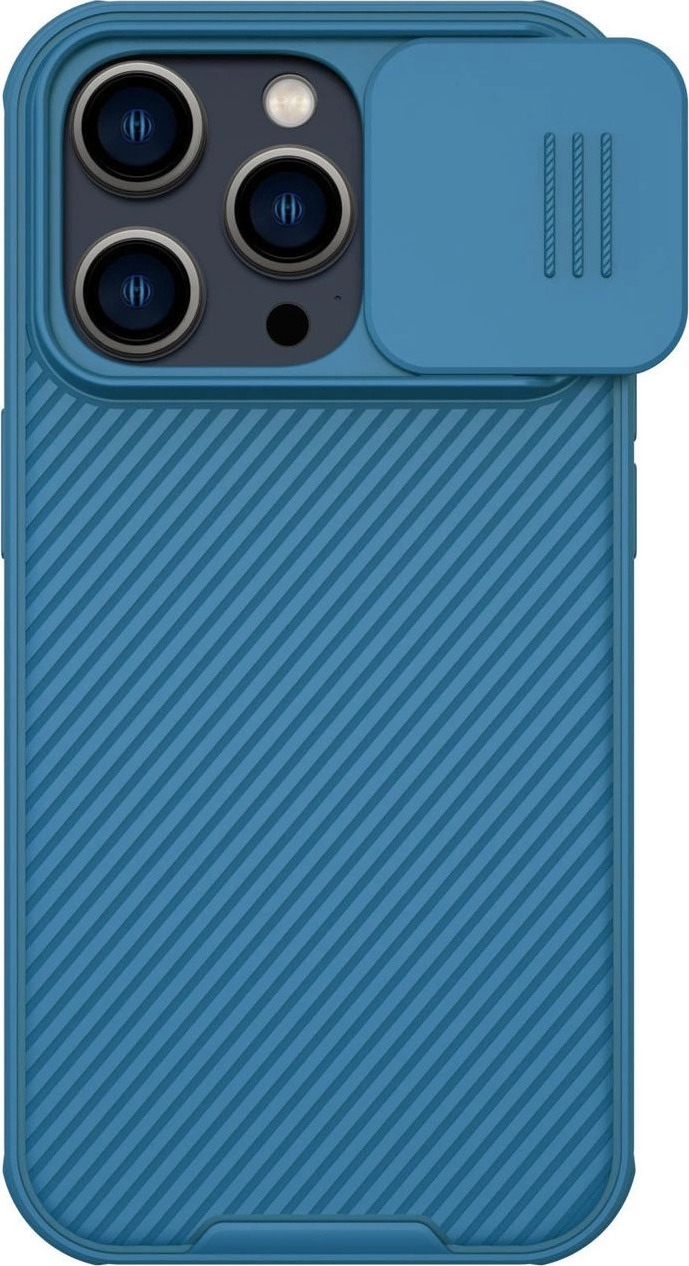 Nillkin CamShield Pro Magnetic Case iPhone 14 Pro Max Ochranný kryt fotoaparátu modrý (s MagSafe)