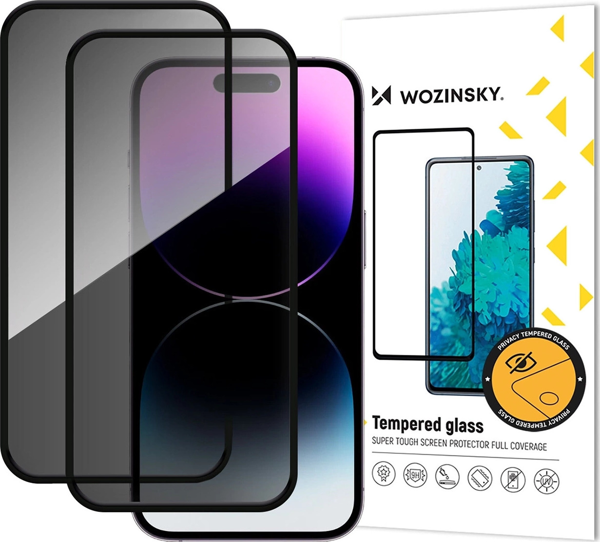 Wozinsky Privacy Glass pro iPhone 17 Pro Max, balení po 2 kusech