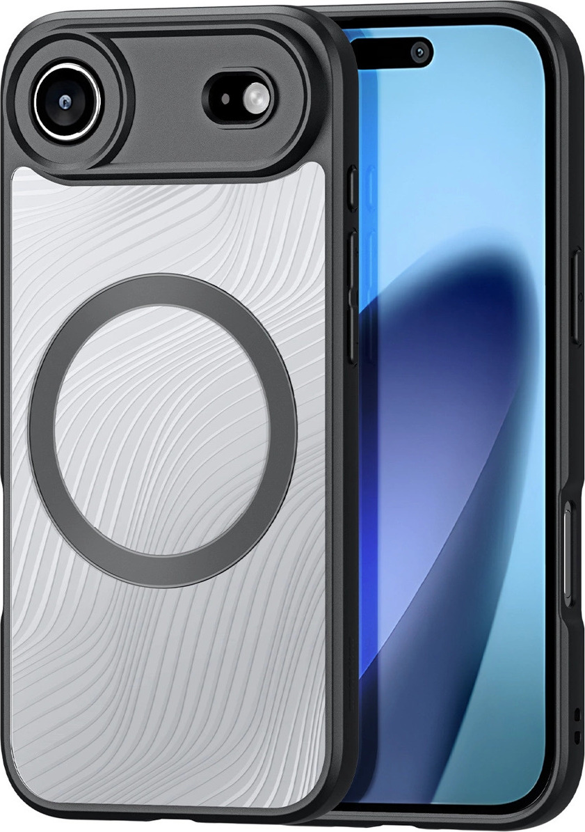 Pouzdro Dux Ducis Aimo Mag s magnetickým kroužkem pro iPhone 17 Air – černé