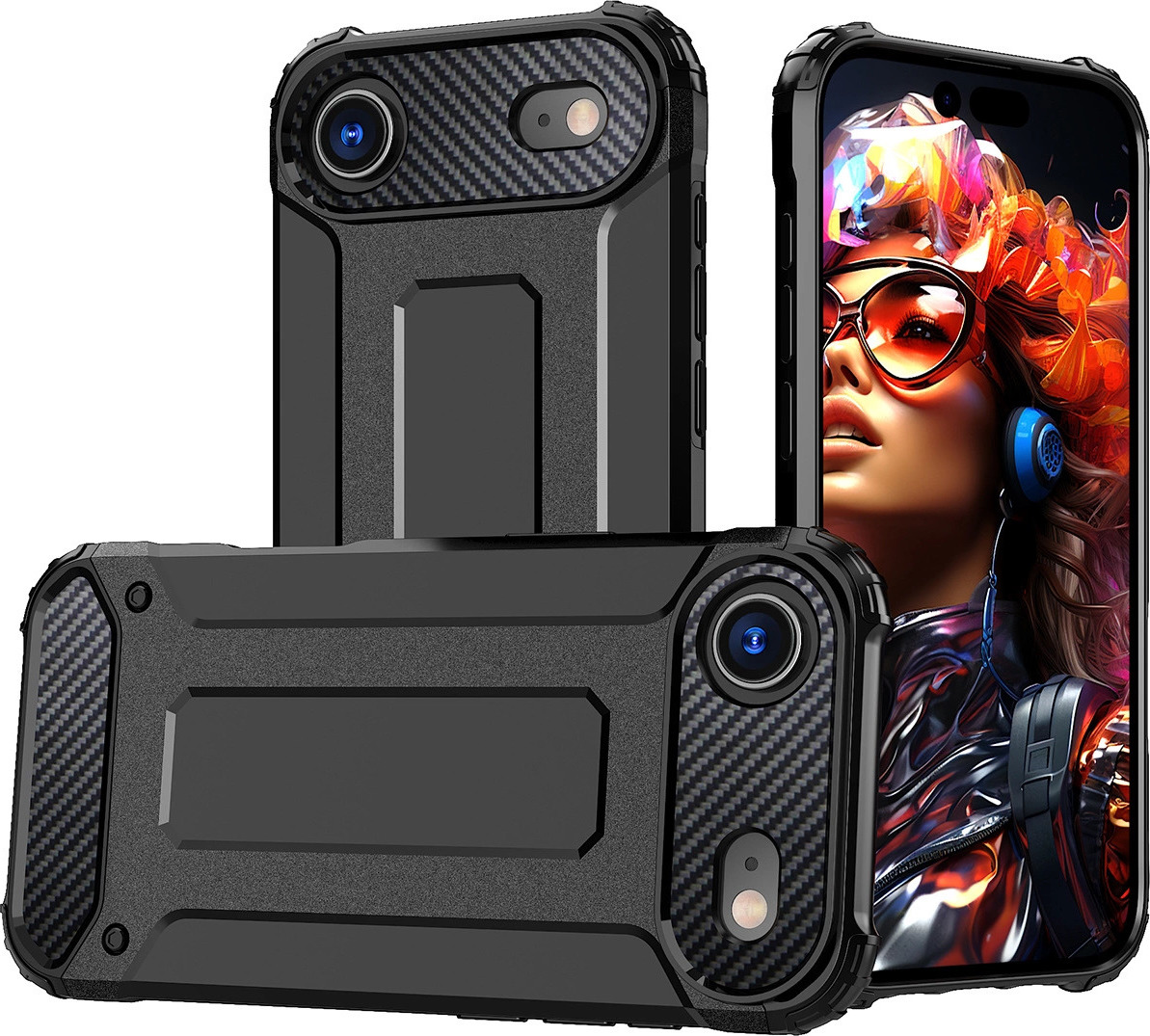 Hybridní kryt Armor pro iPhone 17 Air - černý