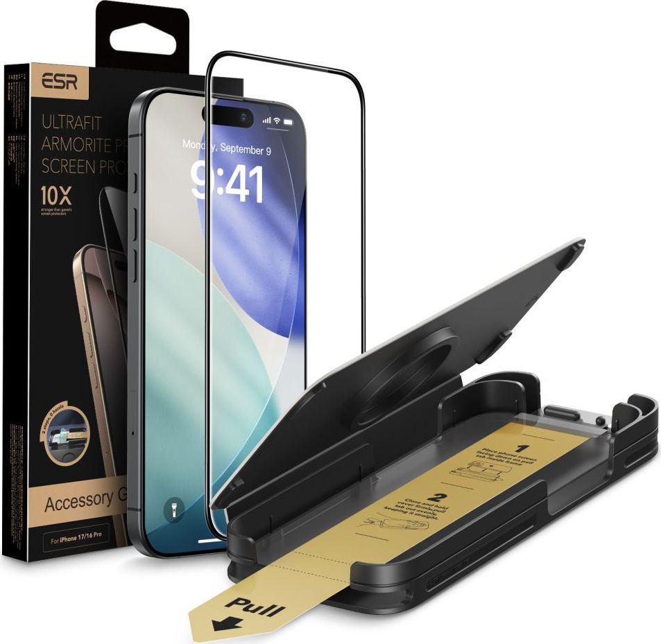 Tvrzené sklo ESR ULTRAFIT ARMORITE PRO TEMPERED GLASS IPHONE 17 PRO BLACK