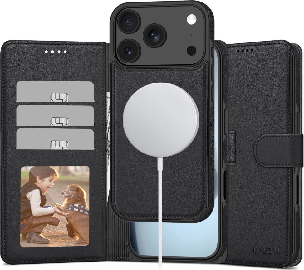 TECH-PROTECT WALLET MAGSAFE IPHONE 17 PRO MATTE BLACK