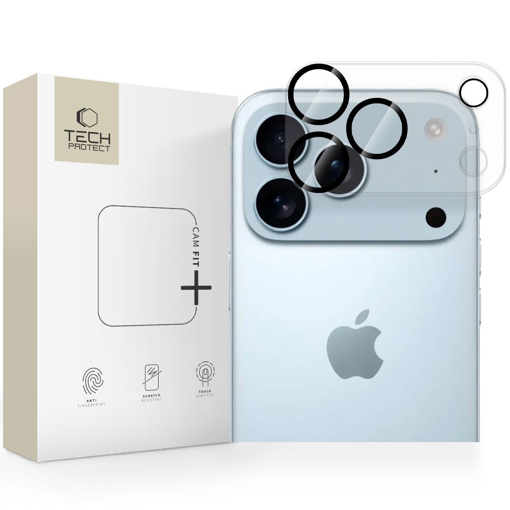 TECH-PROTECT OCHRANNÉ SKLO NA ČOČKU FOTOAPARÁTU CAM FIT+ IPHONE 17 PRO MAX CLEAR