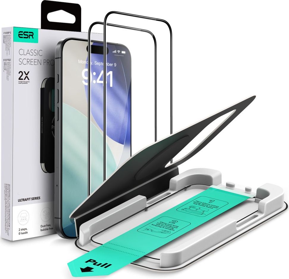Tvrzené sklo ESR ULTRAFIT TEMPERED GLASS 2-PACK IPHONE 17 PRO MAX BLACK