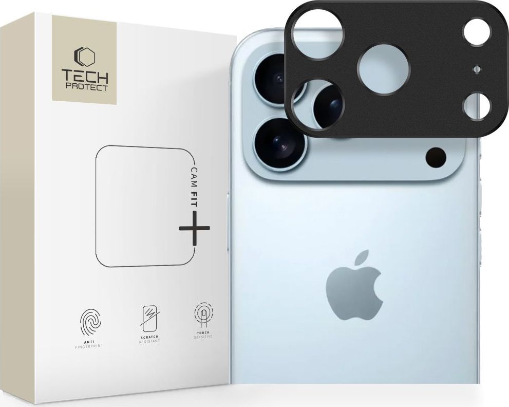 TECH-PROTECT OCHRANNÉ SKLO NA ČOČKU FOTOAPARÁTU CAMALLOY FIT+ IPHONE 17 PRO MAX BLACK