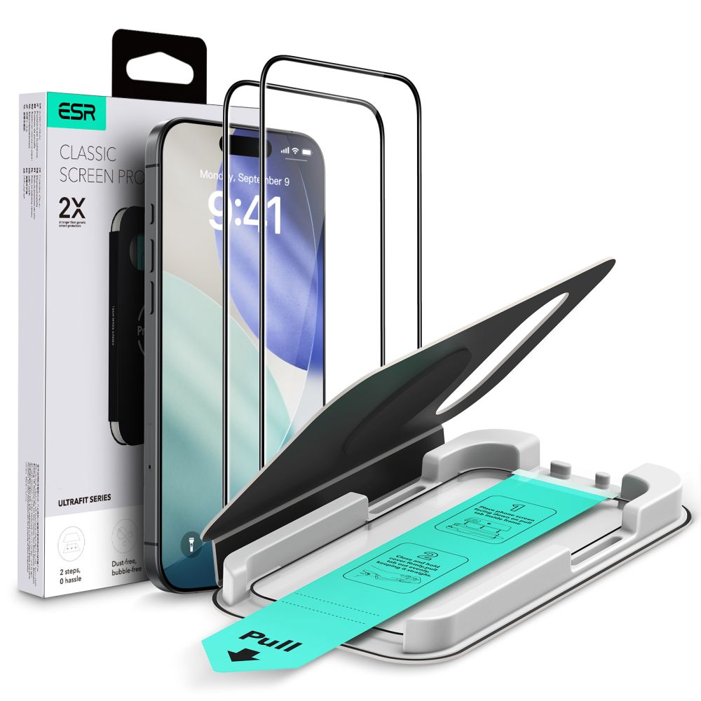 Tvrzené sklo ESR ULTRAFIT TEMPERED GLASS 2-PACK IPHONE 17 AIR BLACK