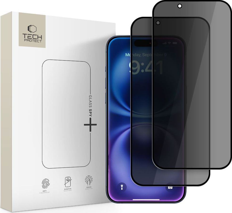 TECH-PROTECT ZATMAVUJÍCÍ TVRZENÉ SKLO GLASS SPY+ 2-PACK IPHONE 17 AIR PRIVACY