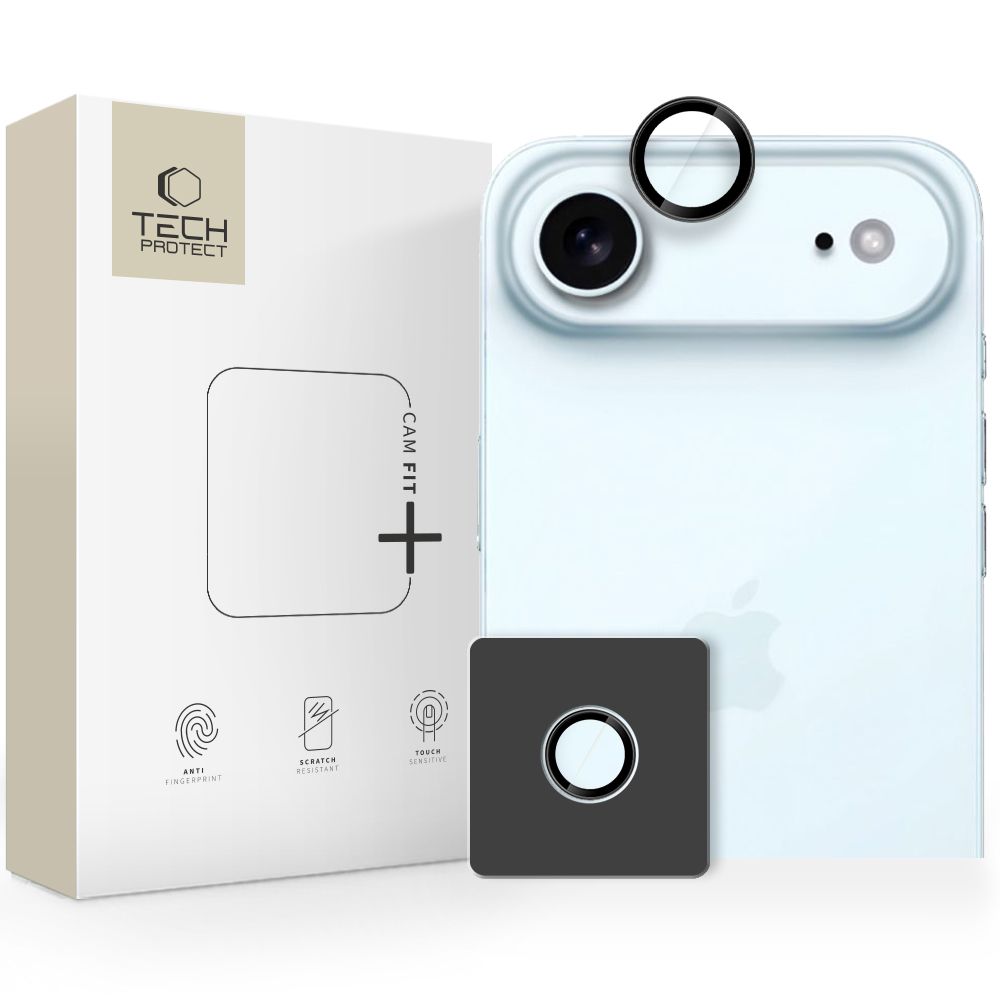 OCHRANNÉ SKLO NA ČOČKU FOTOAPARÁTU TECH-PROTECT CAMRING FIT+ IPHONE 17 AIR BLACK