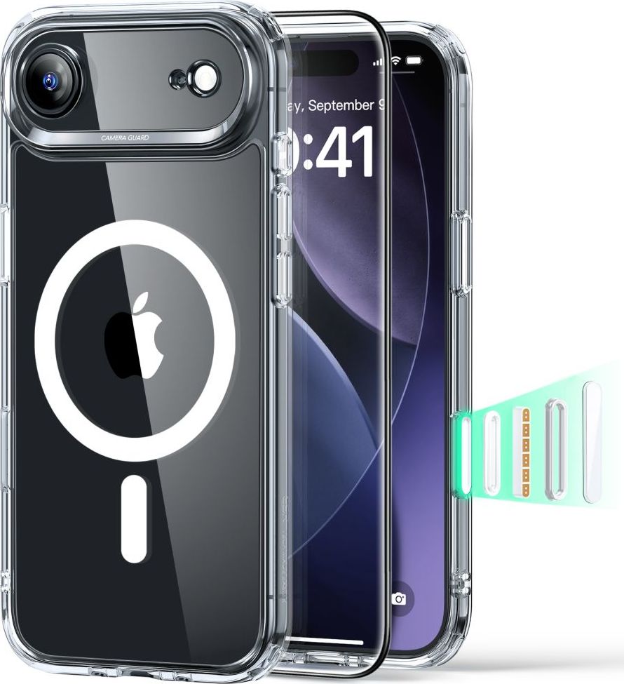 ESR CLASSIC HYBRID MAGSAFE & TEMPERED GLASS IPHONE 17 AIR CLEAR