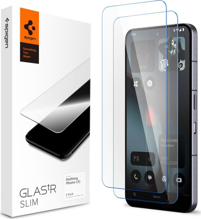 Tvrzené sklo SPIGEN GLAS.TR SLIM 2-PACK NOTHING PHONE 3 CLEAR