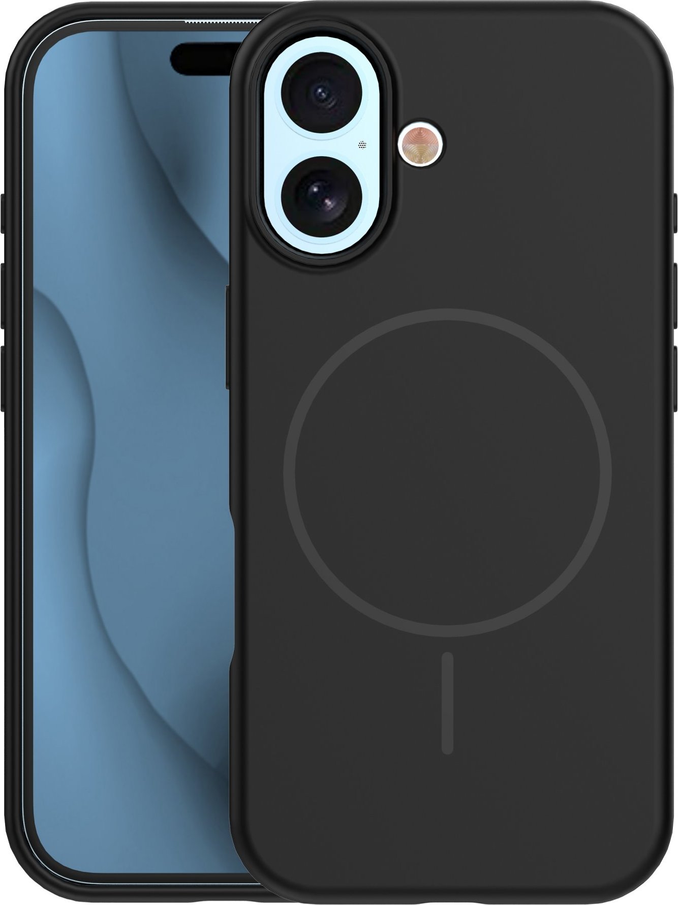 Silikonový tenký kryt Mag pro iPhone 17 6,3" černý