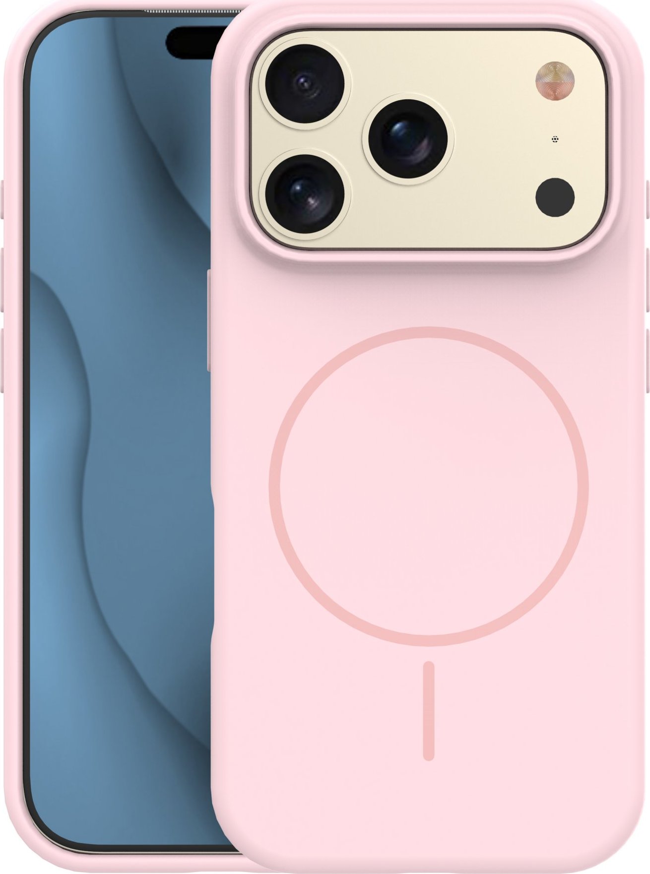 Silikonový tenký kryt Mag pro iPhone 17 Pro 6,3" světle růžový