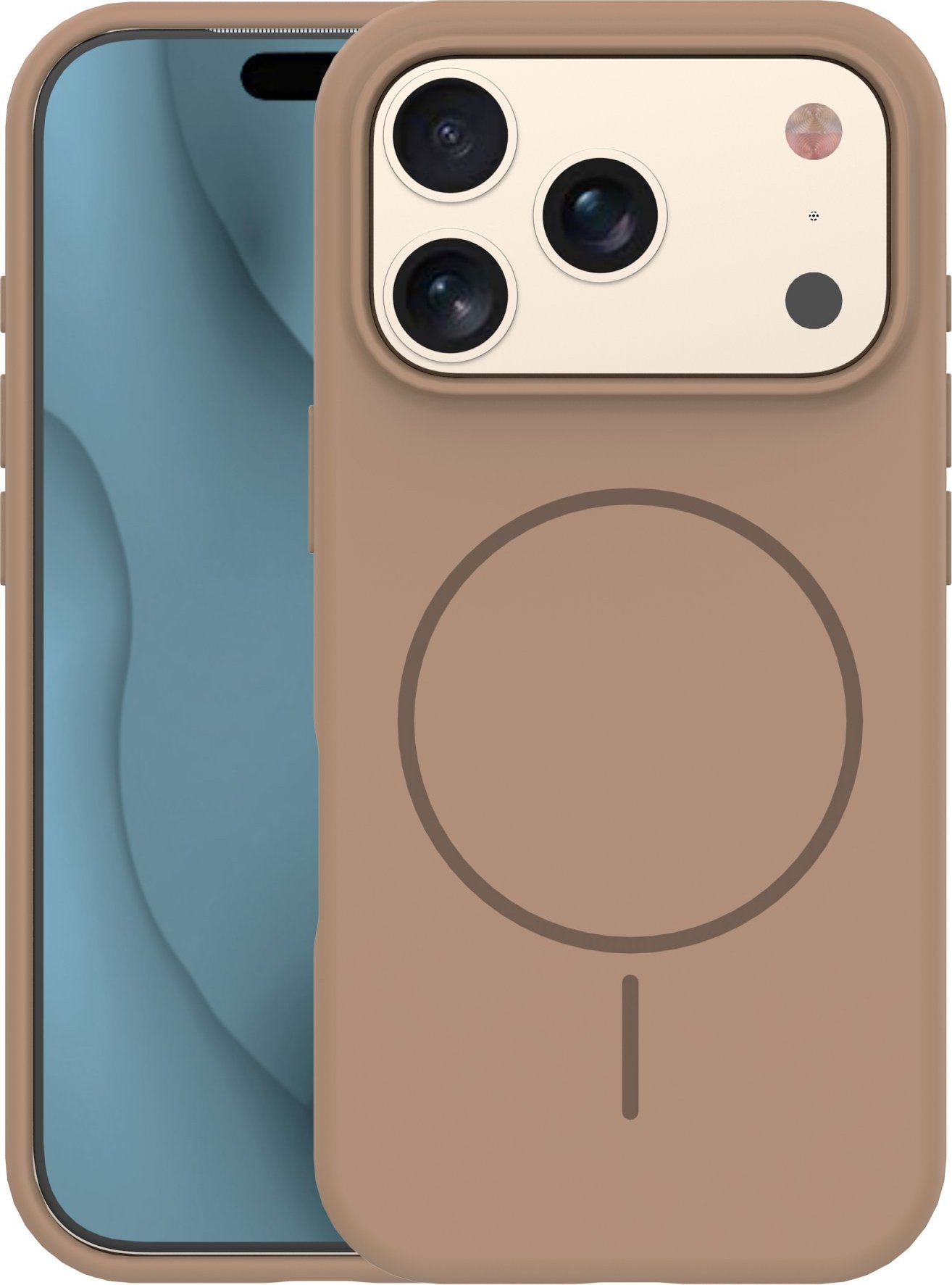 Silikonový tenký kryt Mag pro iPhone 17 Pro 6,3" hnědý