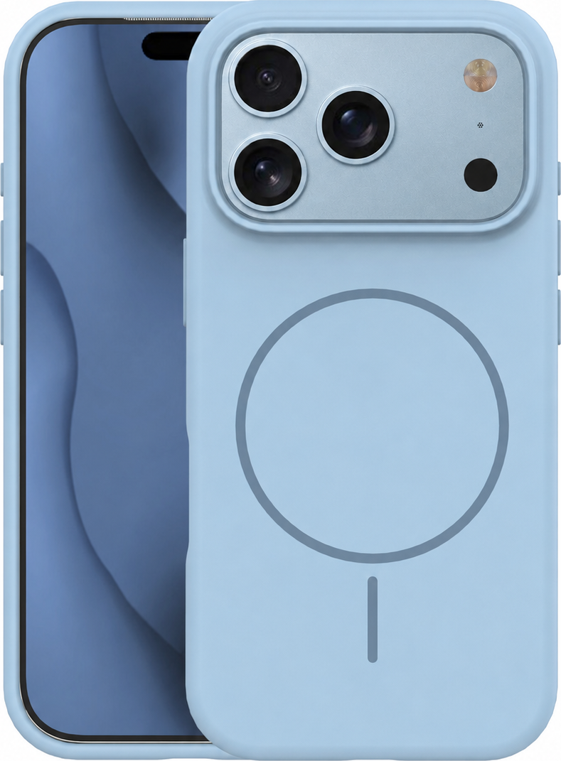 TFO Silikonový tenký kryt Mag pro iPhone 17 Pro Max 6,9" světle modrý
