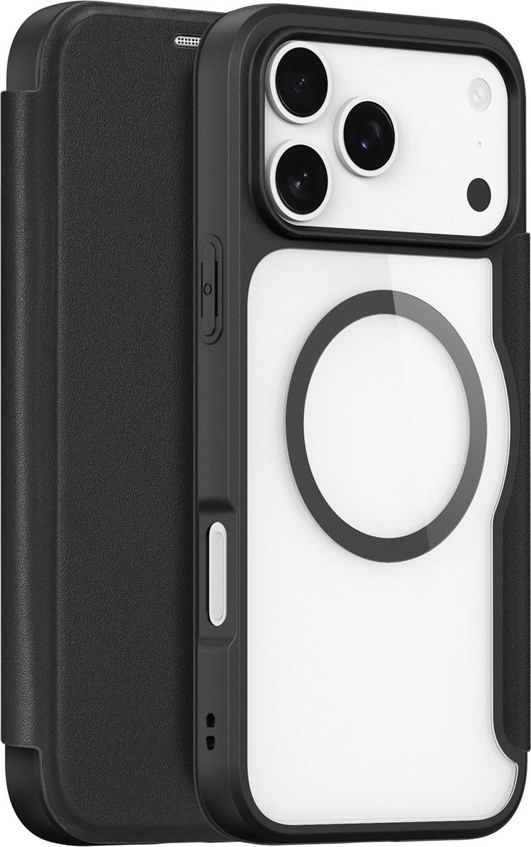 Pouzdro Dux Ducis Skin X Pro pro iPhone 17 Pro Max s peněženkou, kompatibilní s MagSafe - černé