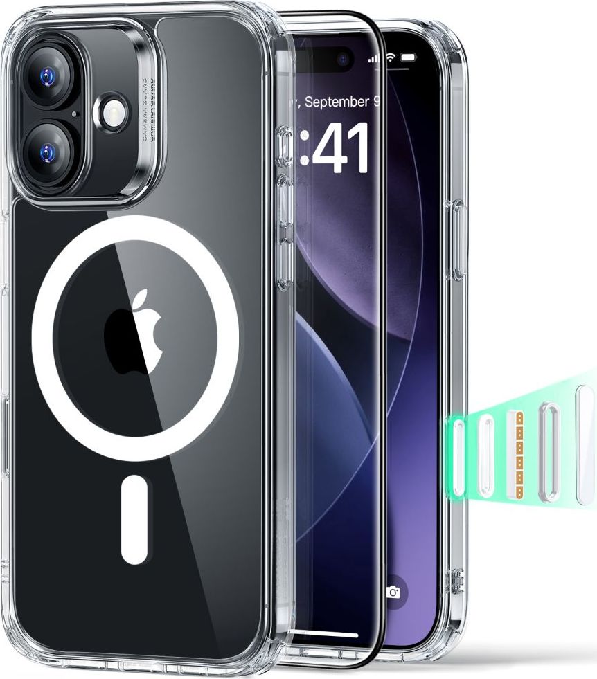 ESR CLASSIC HYBRID MAGSAFE & TEMPERED GLASS IPHONE 17 CLEAR