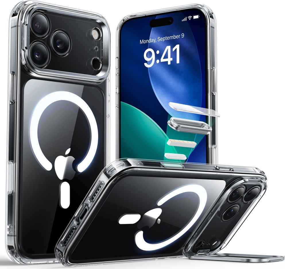 ESR CLASSIC HYBRID KICKSTAND MAGSAFE IPHONE 17 PRO CLEAR