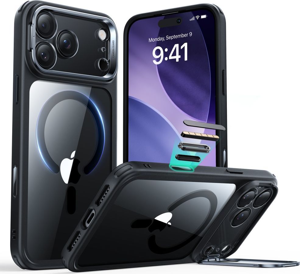 ESR CLASSIC HYBRID KICKSTAND MAGSAFE IPHONE 17 PRO MAX CLEAR/BLACK