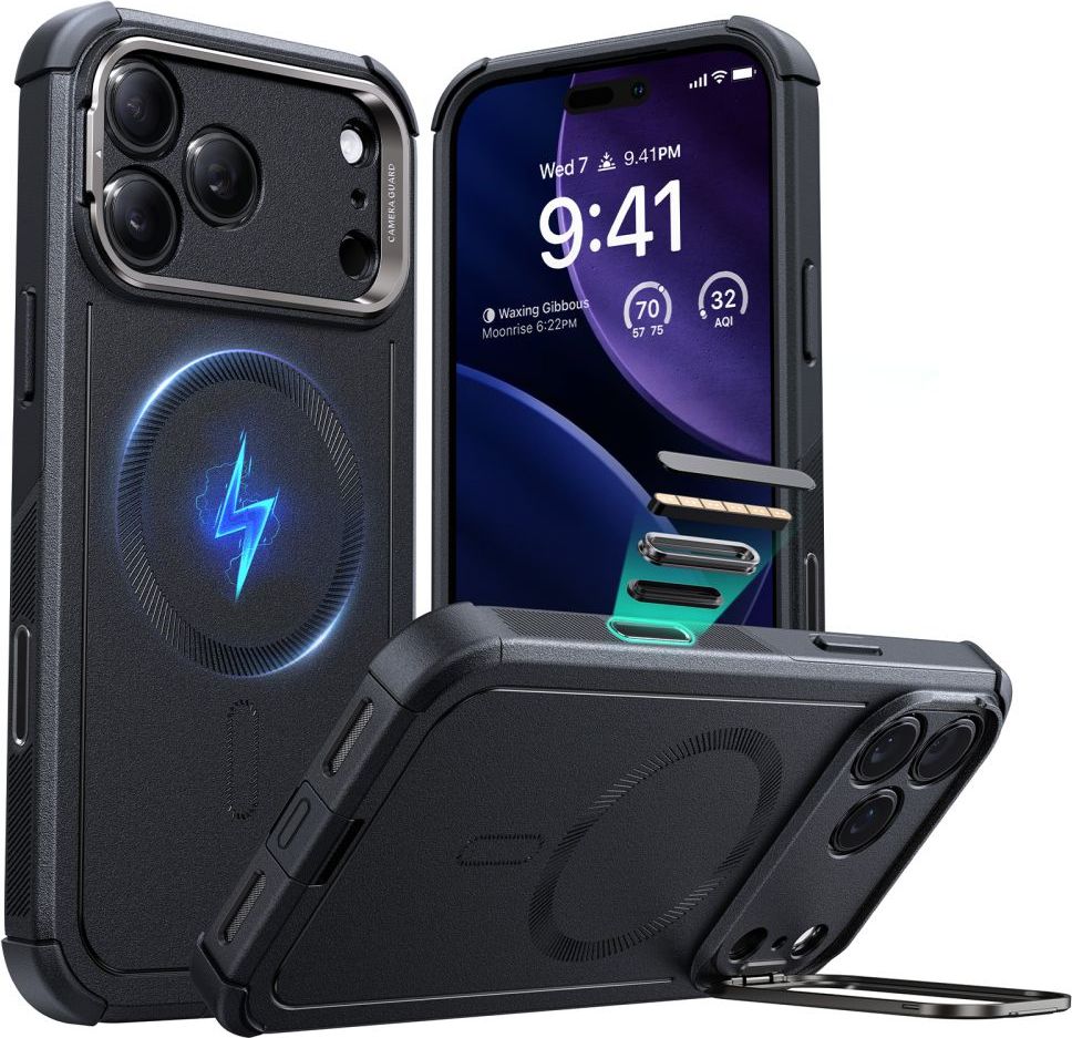 ESR CYBER KICKSTAND MAGSAFE IPHONE 17 PRO MAX BLACK