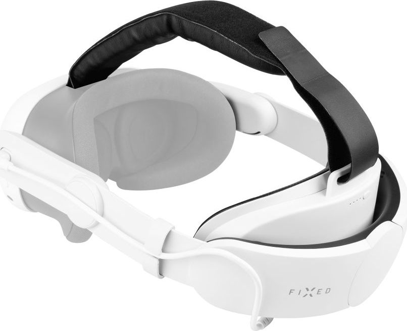 Náhlavní popruh s baterií FIXED VR Power Headstrap pro Meta Quest 3/3S, 6 000 mAh, bílý