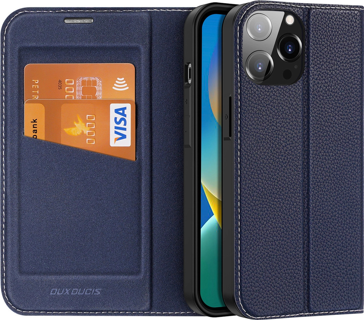 Kryt Dux Ducis Skin X2 pro iPhone 14 Pro Max s magnetickou klopou modrý