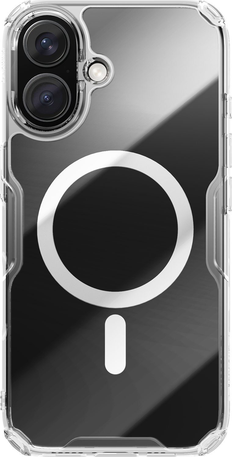 Magnetický kryt Nillkin Nature Pro s MagSafe pro iPhone 16 - průhledný a bílý