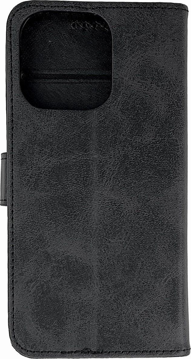 Kožené pouzdro ve tvaru knihy pro iPhone 16 Pro - černé