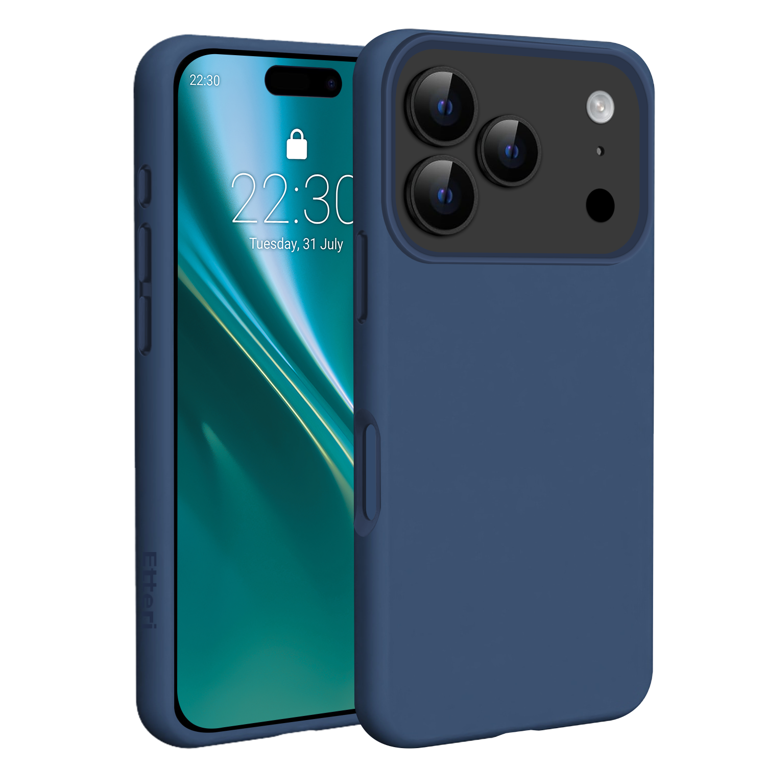 Silikonové pouzdro Etteri Mag pro iPhone 17 Pro Max tmavě modré