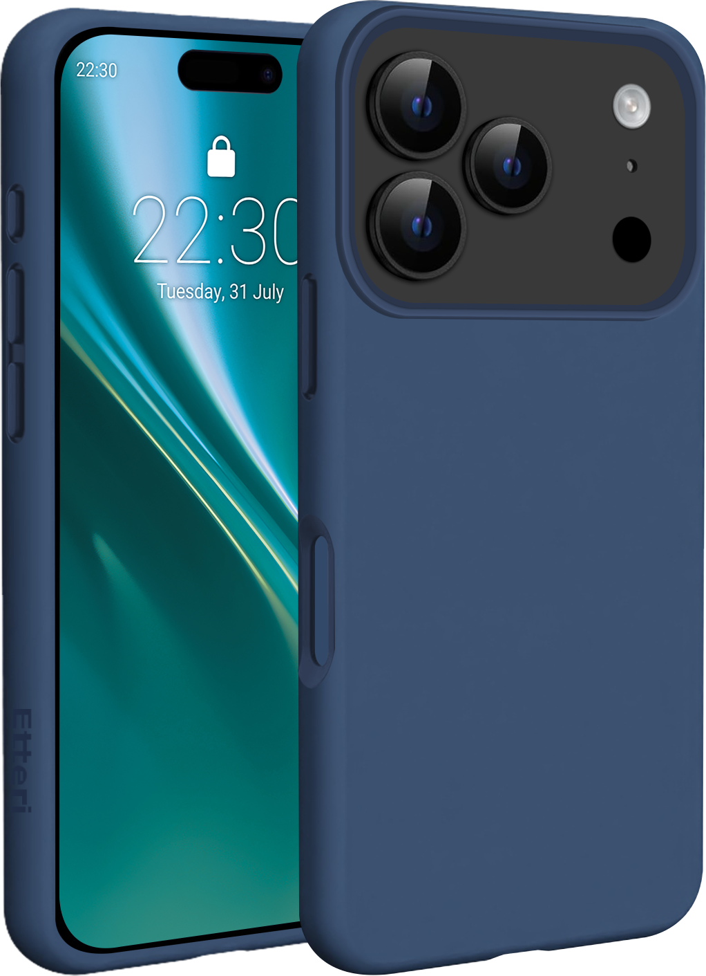 Silikonové pouzdro Etteri Mag pro iPhone 17 Pro tmavě modré