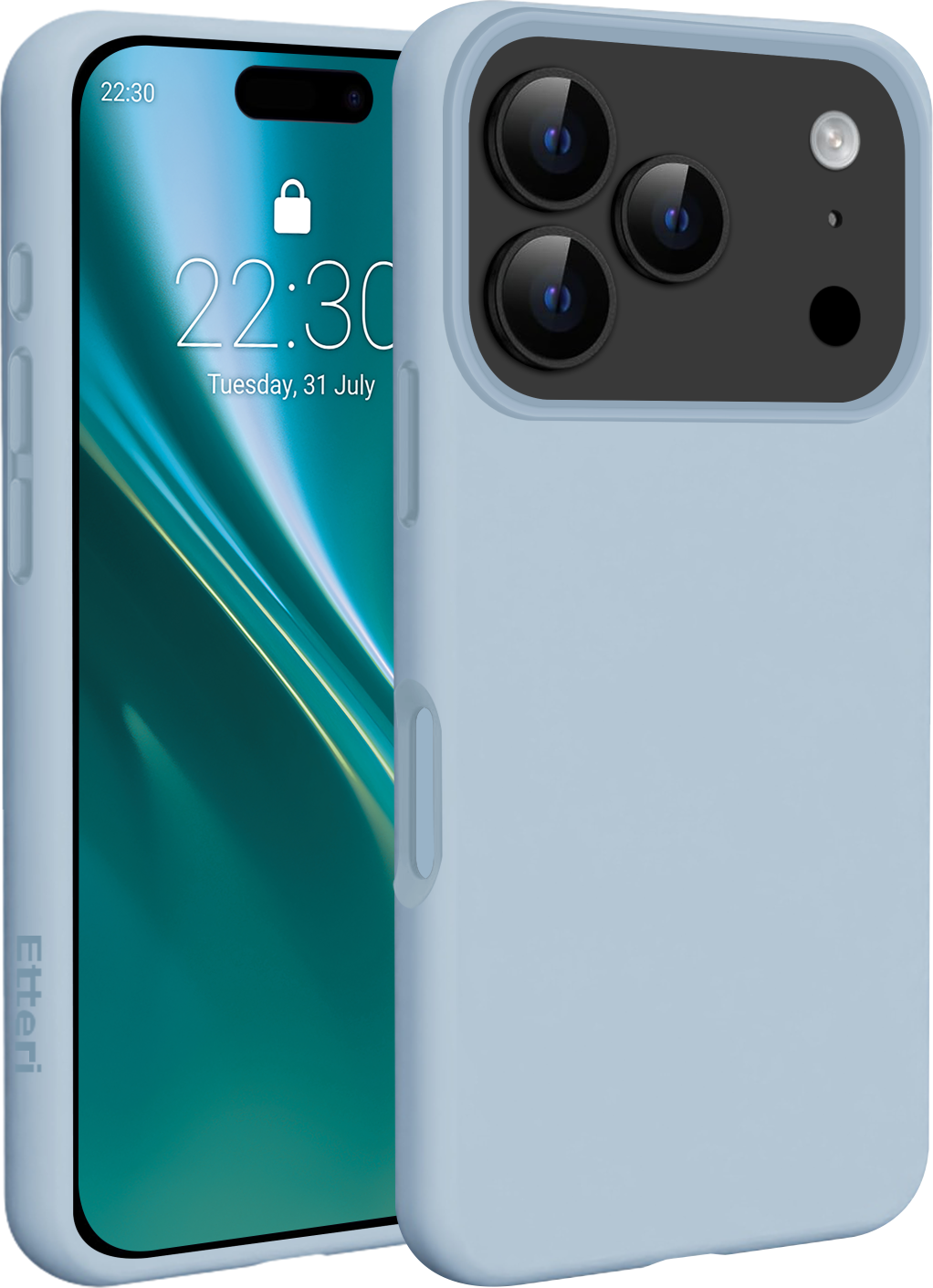 Etteri silikonové pouzdro Mag pro iPhone 17 Pro světle modré