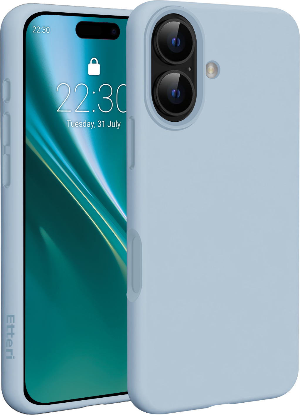 Etteri silikonové pouzdro Mag pro iPhone 17 světle modré