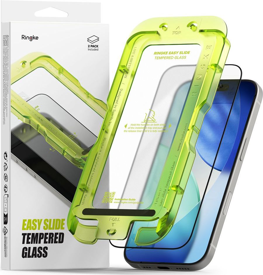Tvrzené sklo RINGKE EASY SLIDE 2-PACK IPHONE 17 BLACK