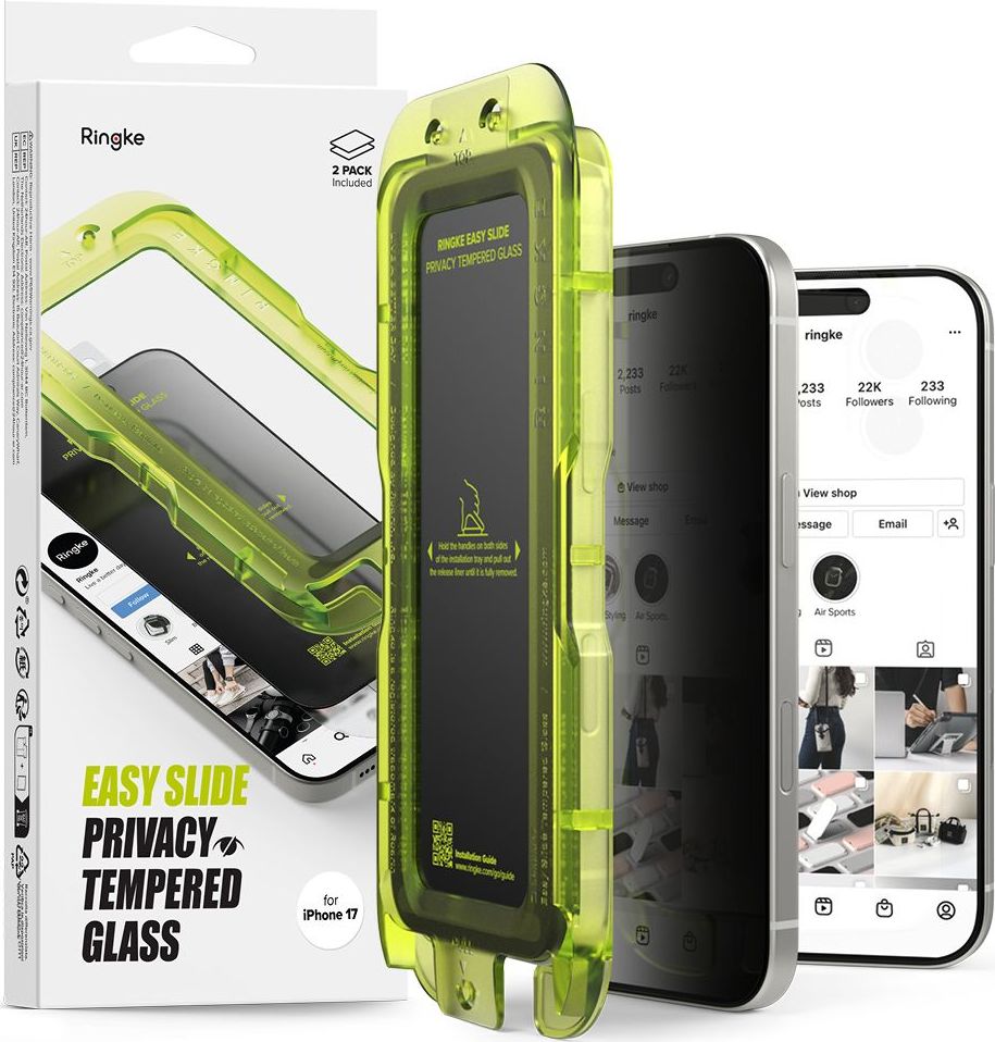 RINGKE ZATMAVUJÍCÍ SKLO EASY SLIDE 2-PACK IPHONE 17 PRIVACY