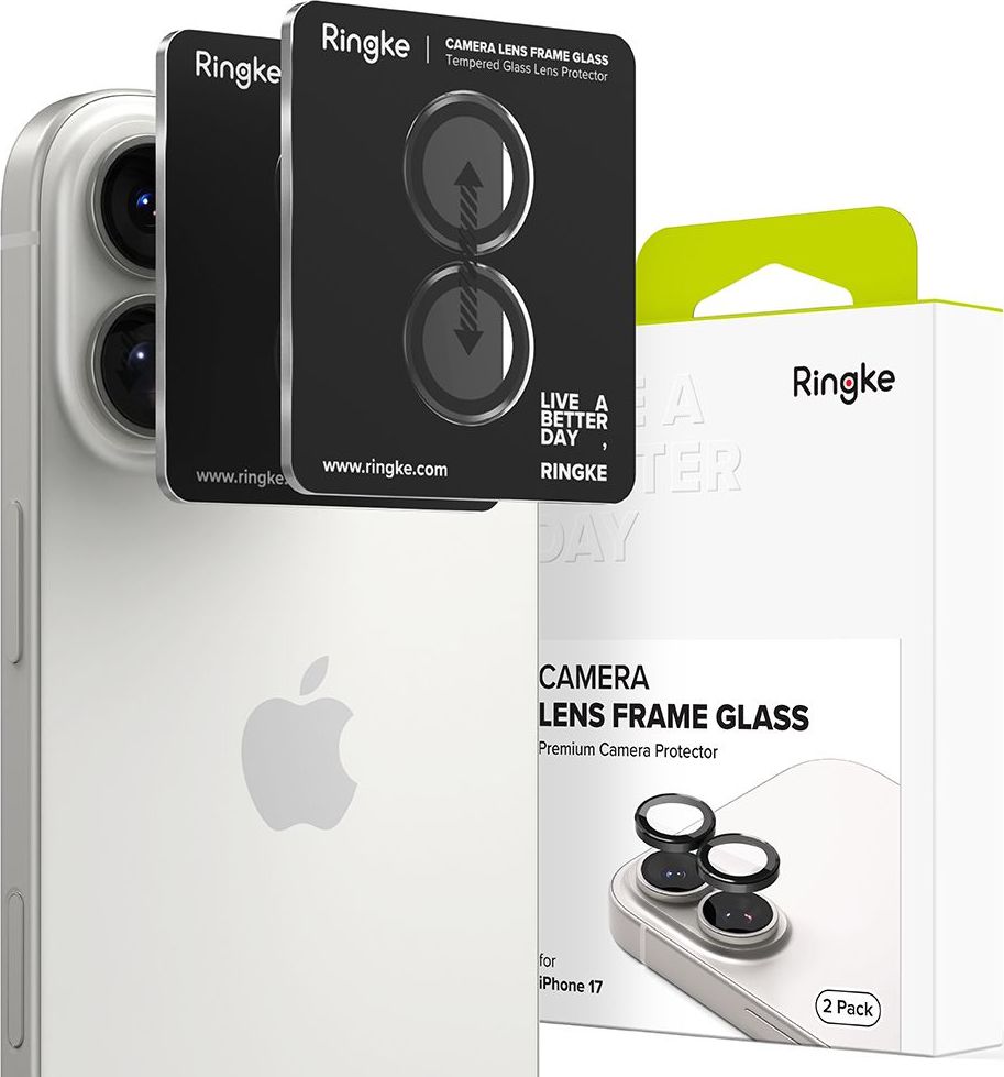 RINGKE OCHRANNÉ SKLO NA ČOČKU FOTOAPARÁTU CAMERA FRAME PROTECTOR 2-PACK IPHONE 17 BLACK