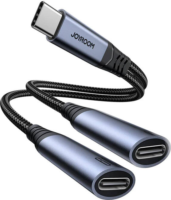 Audio adaptér 2 v 1 Joyroom SY-C03 Type-C na duální Type-C (černý)