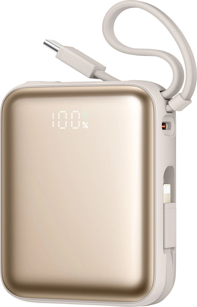Powerbanka Joyroom JR-PBF27 22,5 W 10 000 mAh se dvěma vestavěnými kabely - zlatá