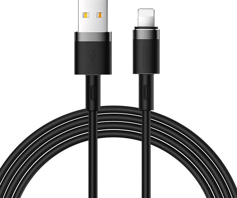 Datový kabel Joyroom Liquid Silikonu N2 USB-A / Lightning 2,4A 1,2 m - Černý