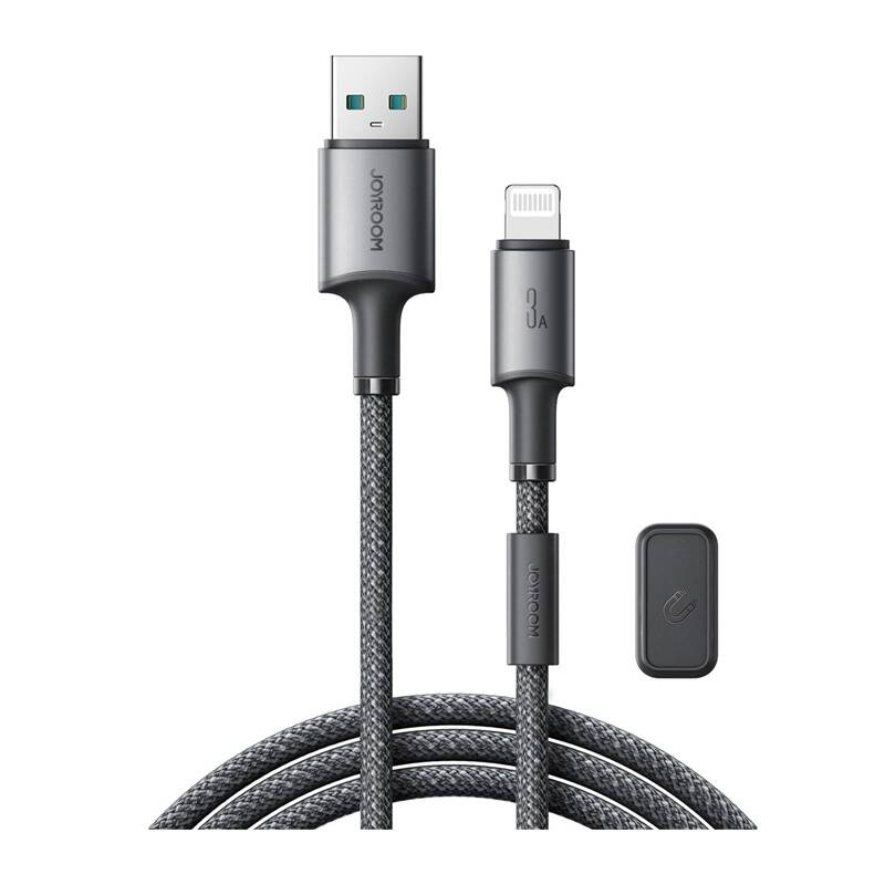 Kabel Joyroom S-A50 Unlimited Series 3A USB-A - Lightning s magnetickým organizérem 1,2 m - šedý
